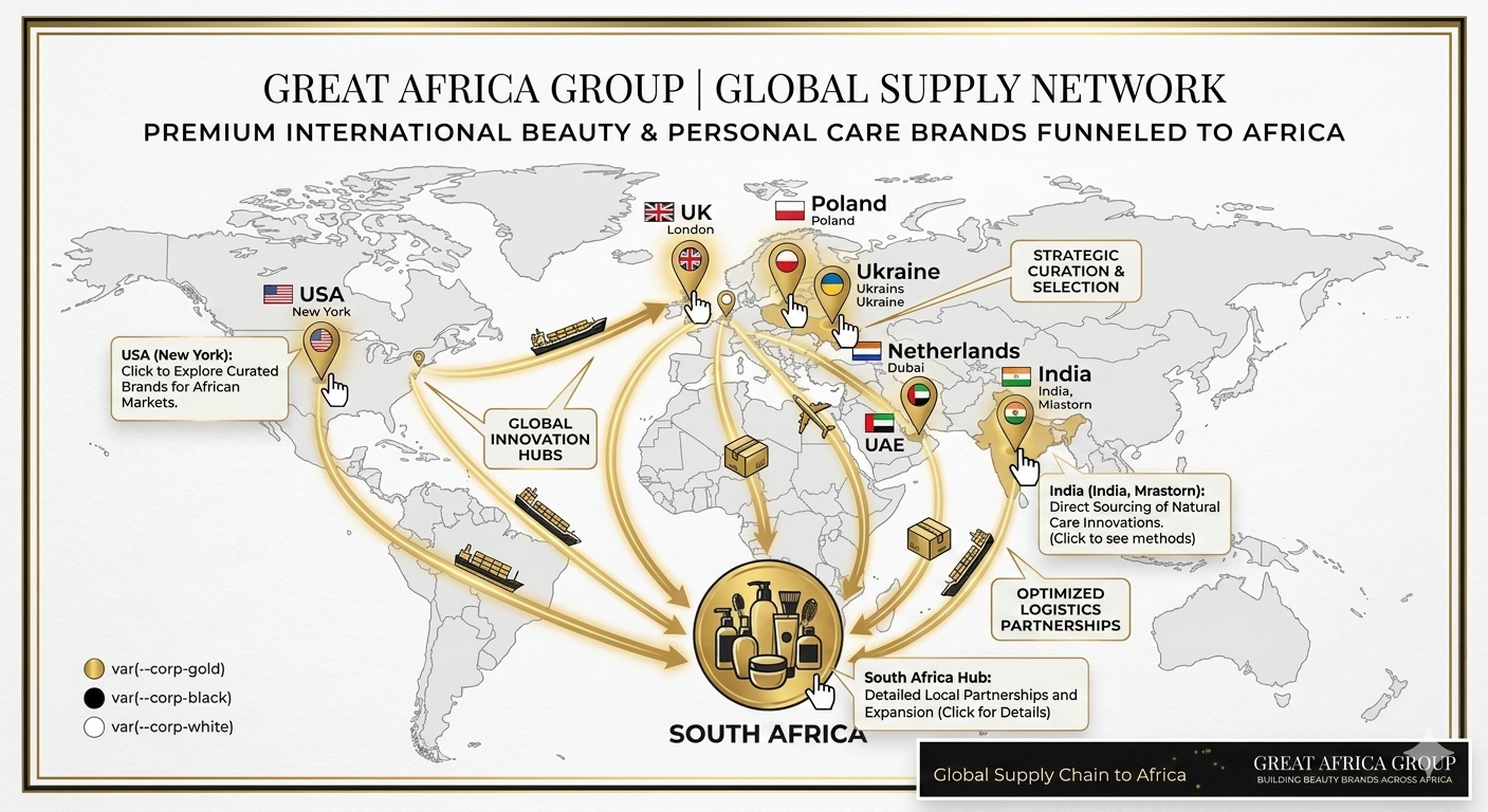Global Personal Care Sourcing & Distribution Map