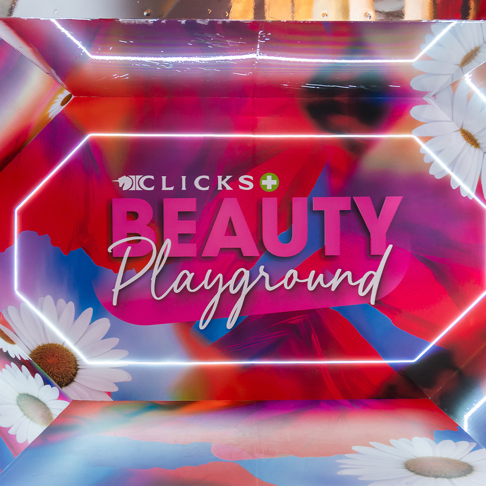 Clicks Beauty Playground Event Sign